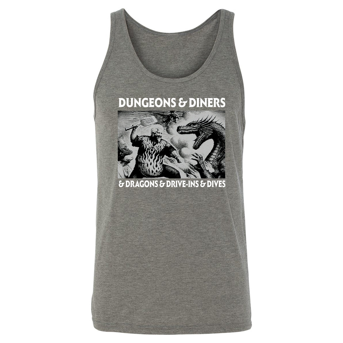 Dungeons & Diners - Grey Triblend - 8