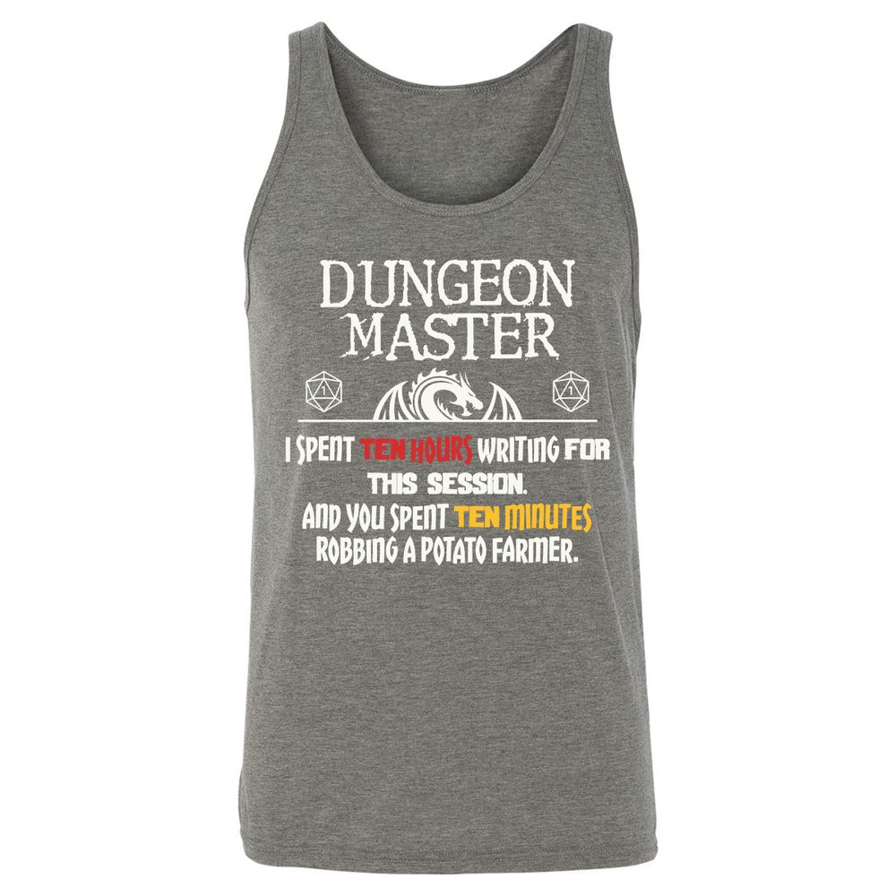 Dungeon Master Chaos Meme Unisex Jersey Tank - Grey Triblend - 8