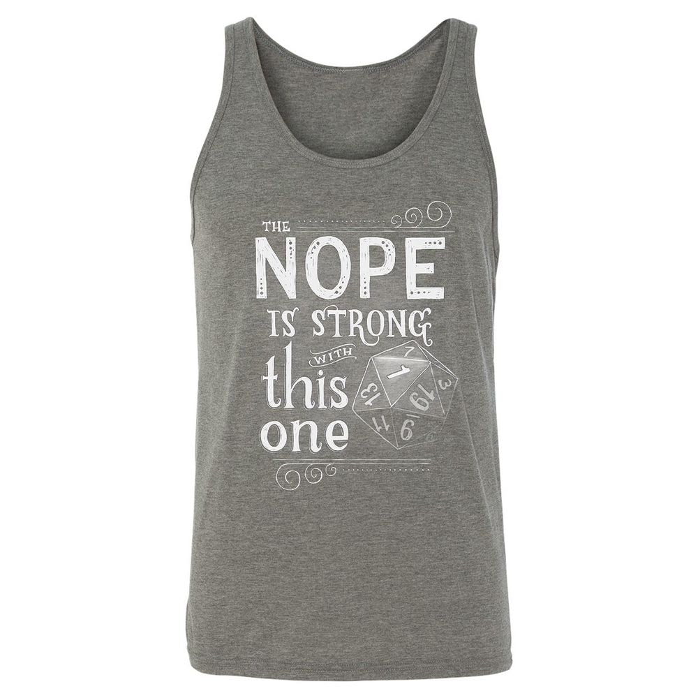 The NOPE is Strong with This One Unisex Jersey Tank - Grey Triblend - 8