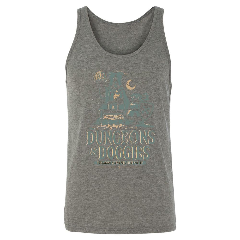 Dungeons & Doggies Unisex Jersey Tank - Grey Triblend - 8