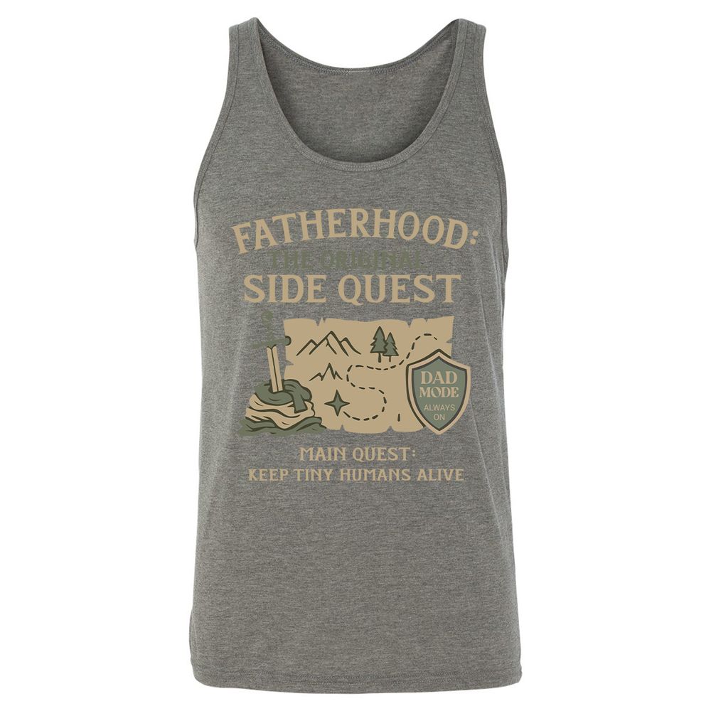Fatherhood The Original Side Quest Unisex Jersey Tank - Grey Triblend - 8