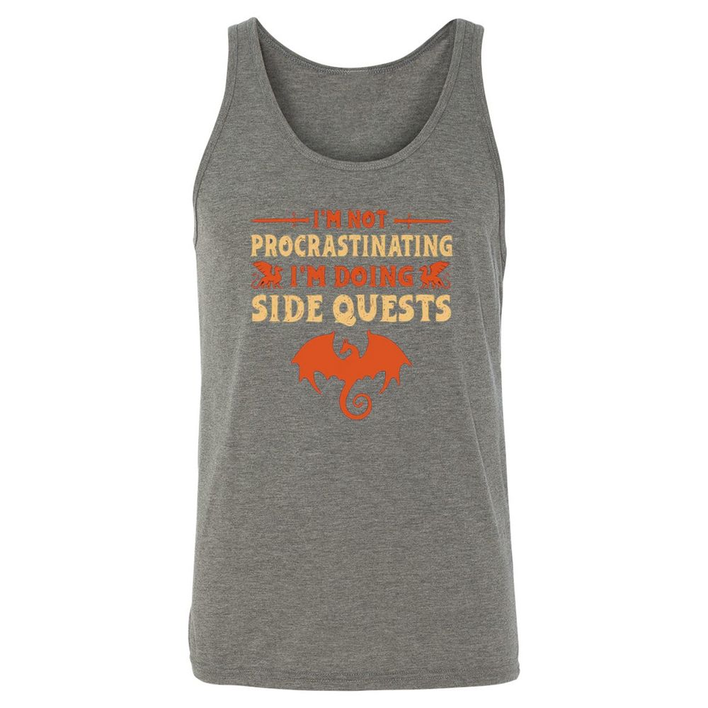 I'm Doing Side Quests Unisex Jersey Tank - Grey Triblend - 8