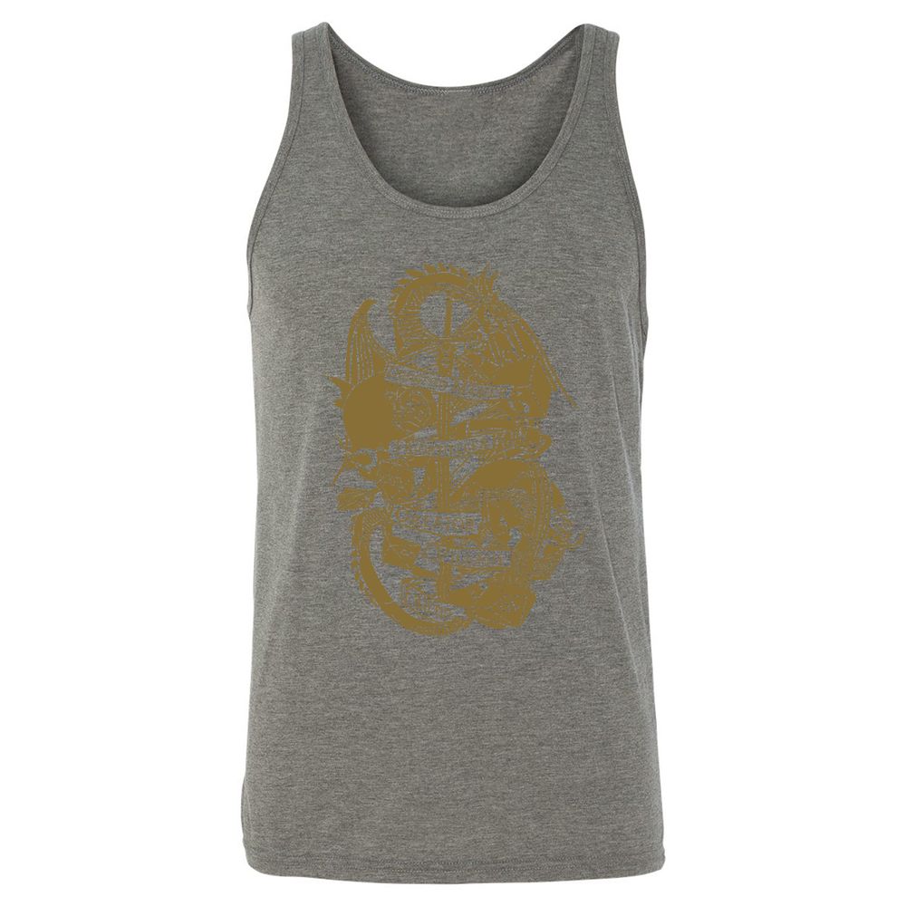 Dungeon Master Dragon Unisex Jersey Tank - Grey Triblend - 8