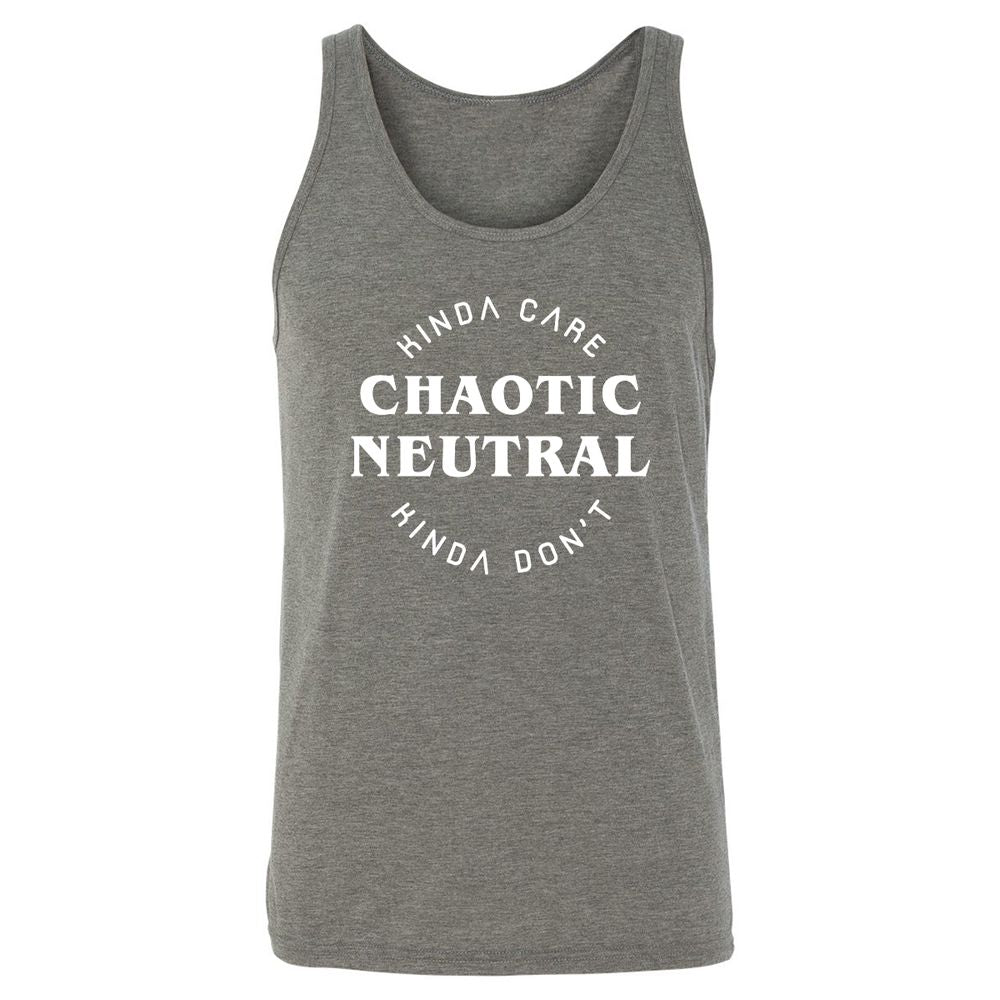 Chaotic Neutral Unisex Jersey Tank - Grey Triblend - 8
