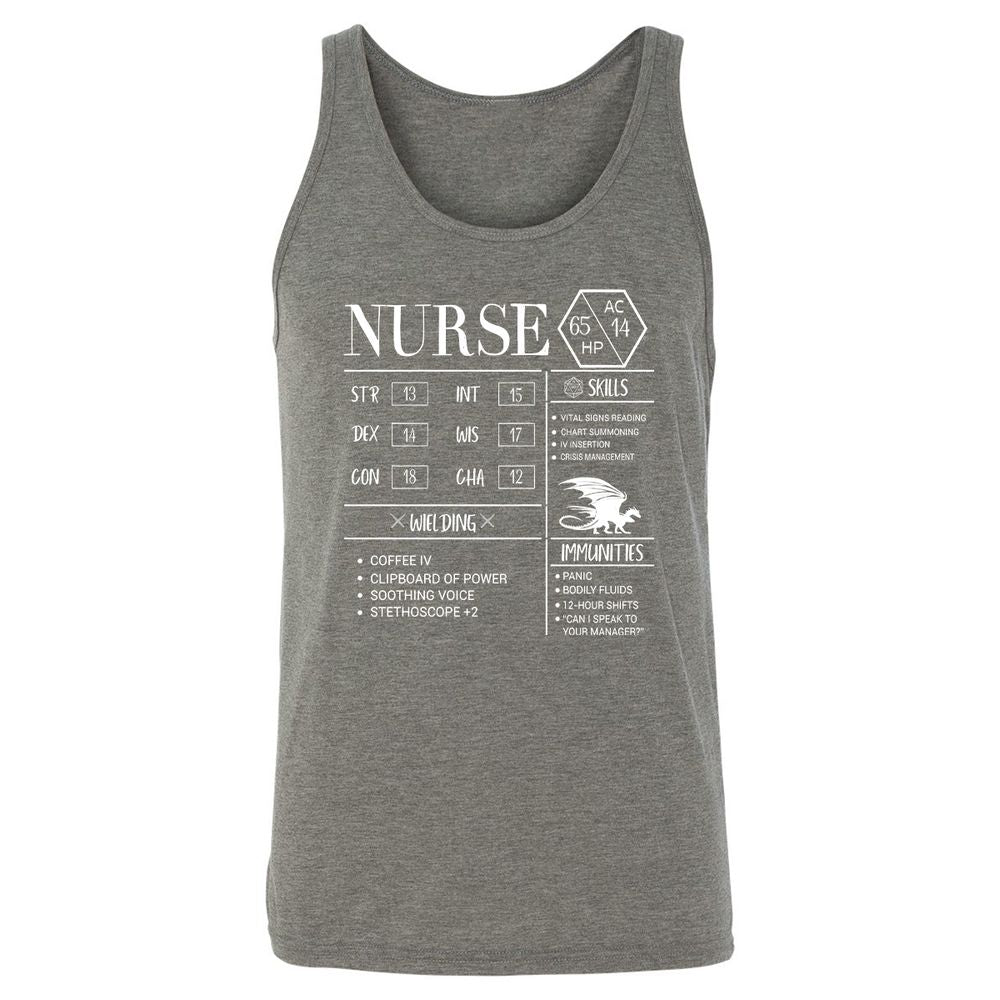 Nurse New Unisex Jersey Tank - Grey Triblend - 8