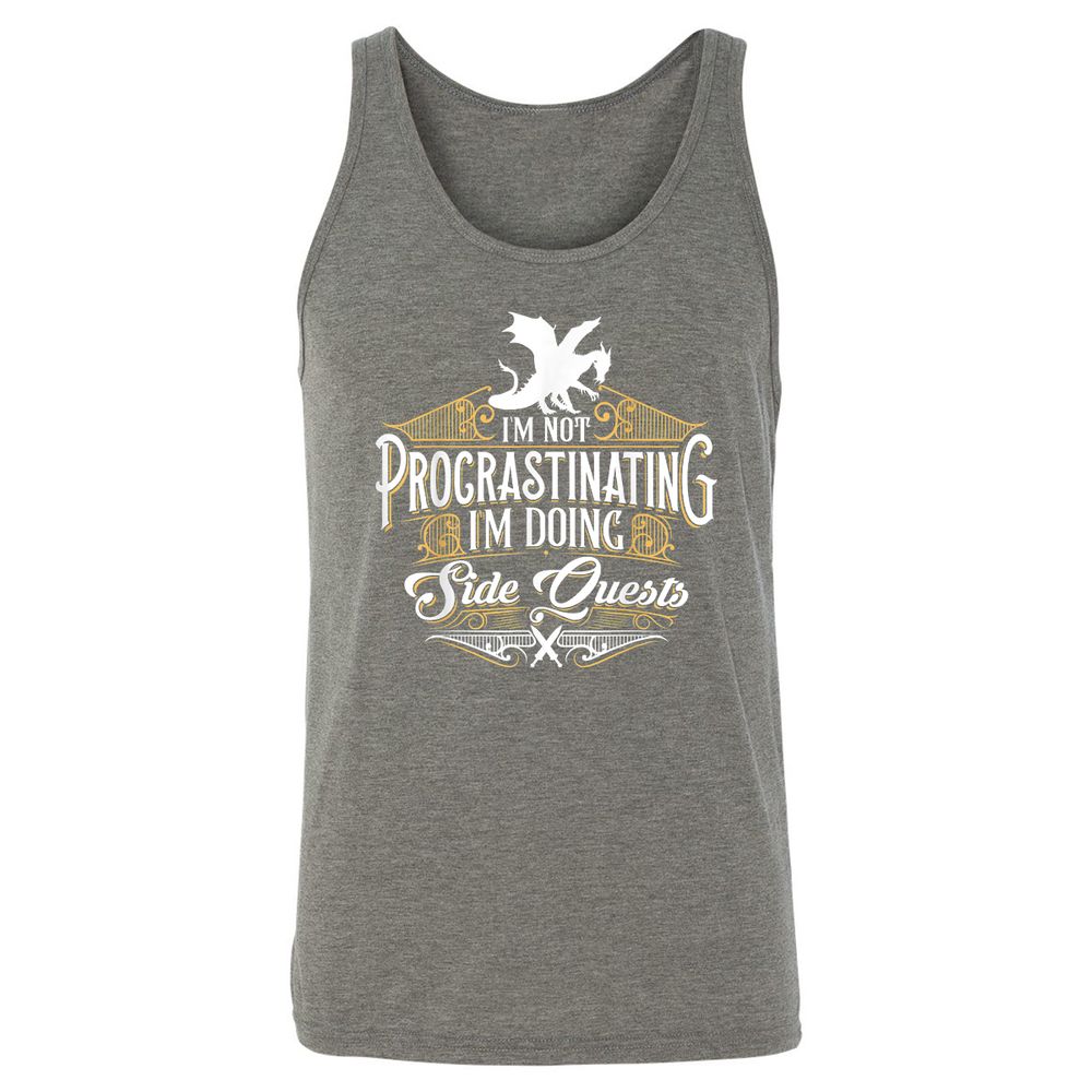I'm Doing Side Quests Unisex Jersey Tank - Grey Triblend - 8