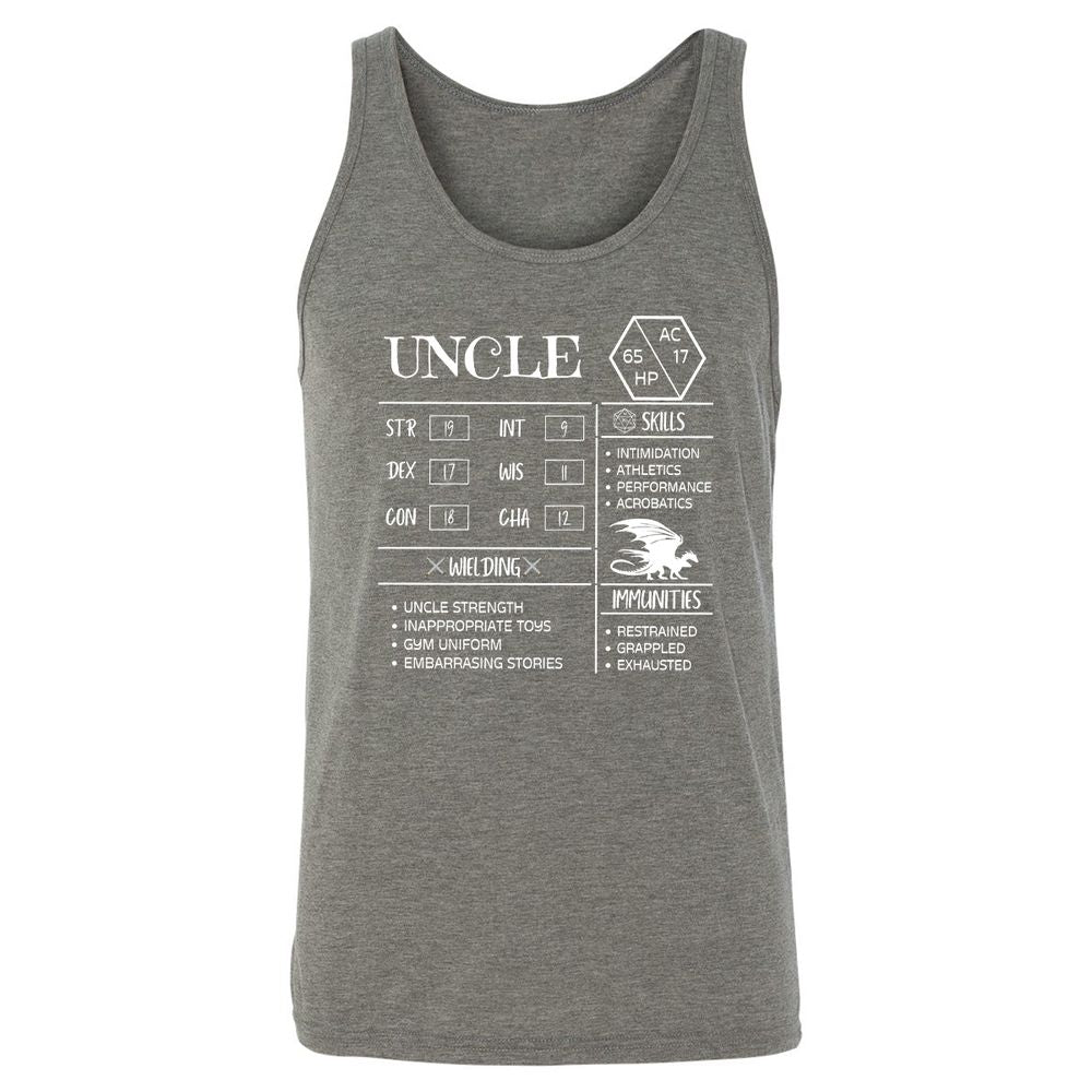 Uncle Stats 2 Unisex Jersey Tank - Grey Triblend - 8