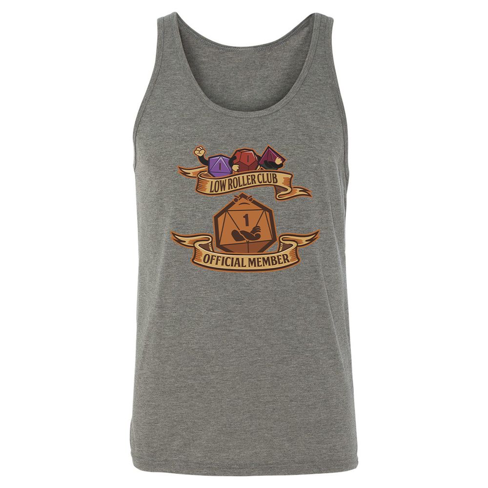 Low Roller Club Unisex Jersey Tank - Grey Triblend - 8