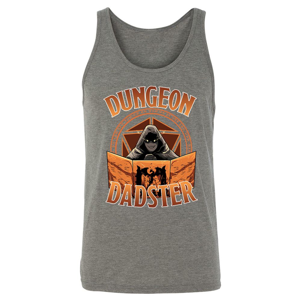 Dungeon Dadster Unisex Jersey Tank - Grey Triblend - 8
