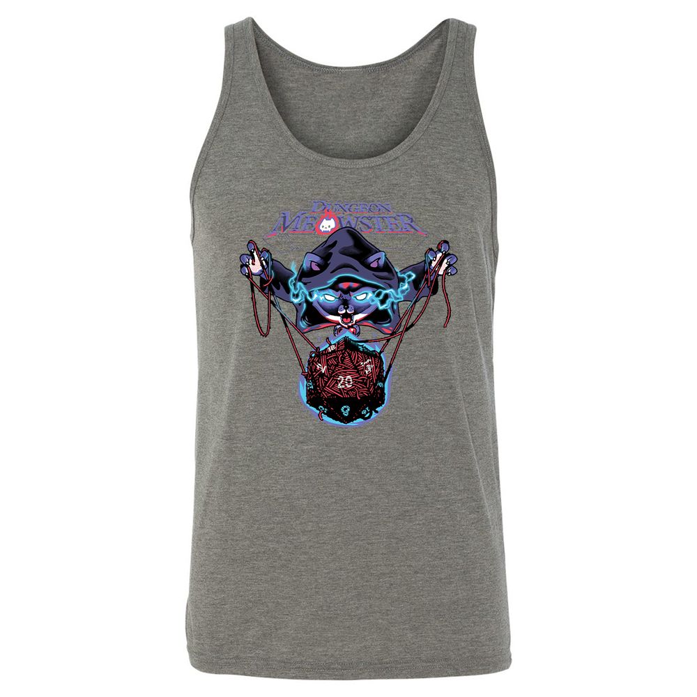 Dungeon Meowster Unisex Jersey Tank - Grey Triblend - 8