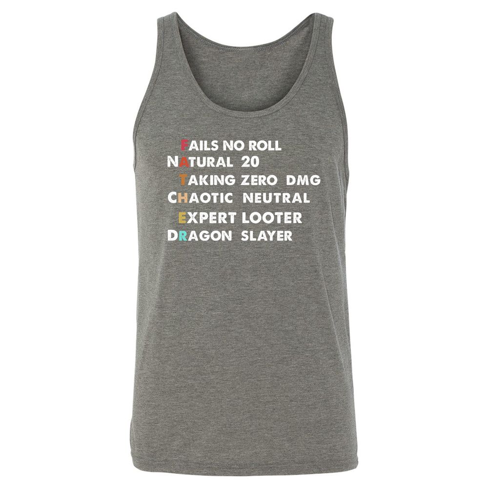 Father D&D Unisex Jersey Tank - Grey Triblend - 8
