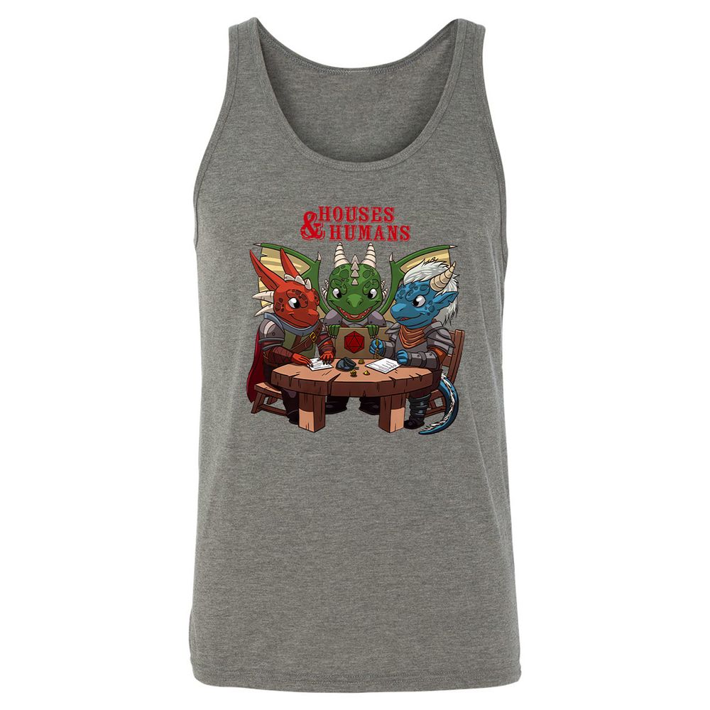 Houses & Humans Unisex Jersey Tank - Grey Triblend - 8