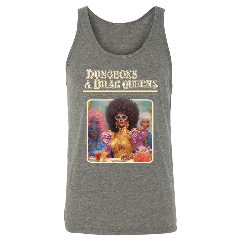 Dungeons & Drag Queens Unisex Jersey Tank - Grey Triblend - 8
