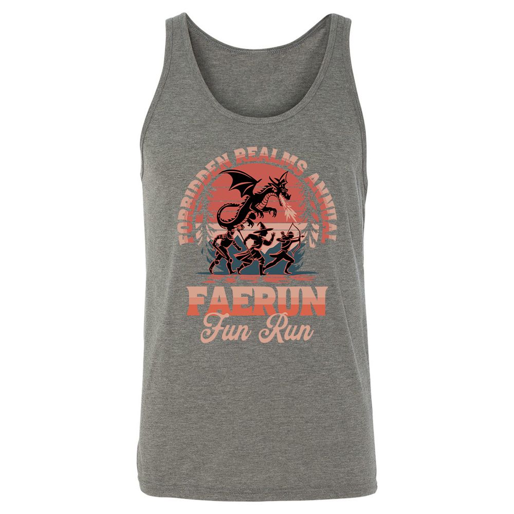 Faerun Fun Run Unisex Jersey Tank - Grey Triblend - 8