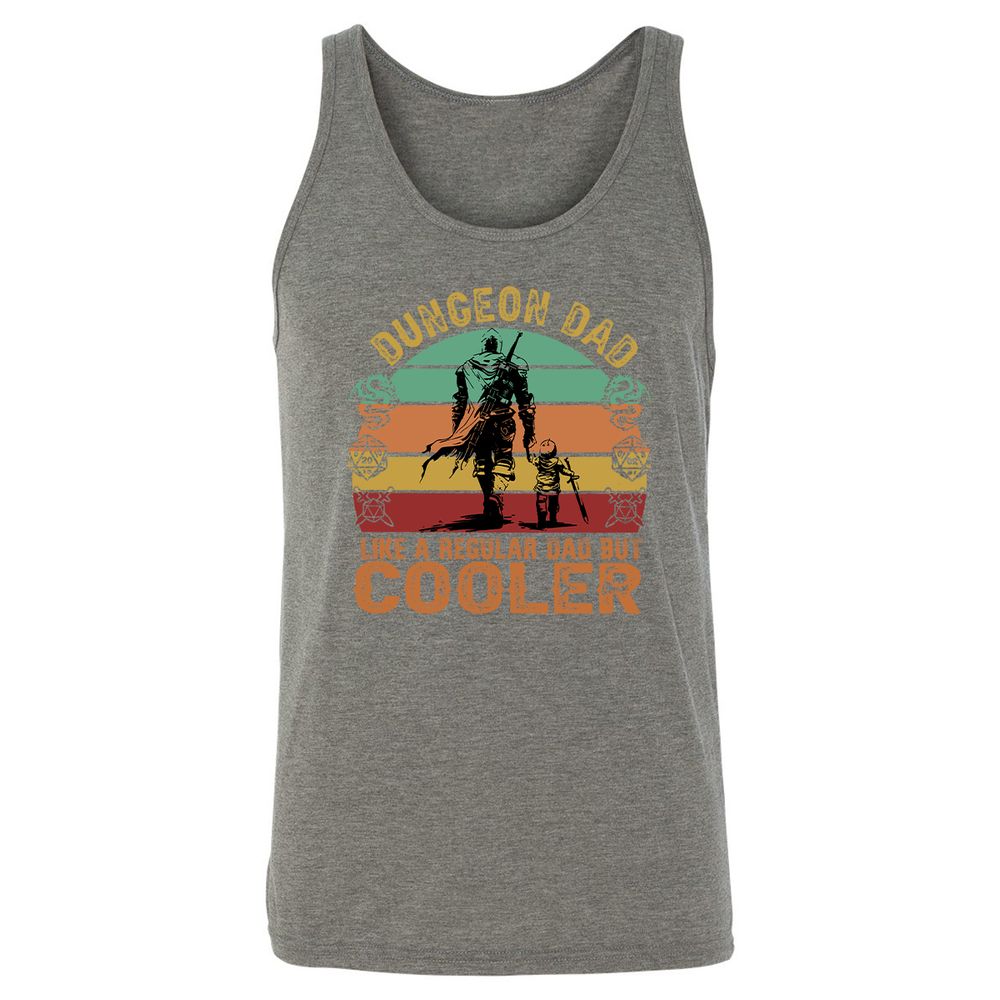 Dungeon Dad Like A Regular Dad Unisex Jersey Tank - Grey Triblend - 8