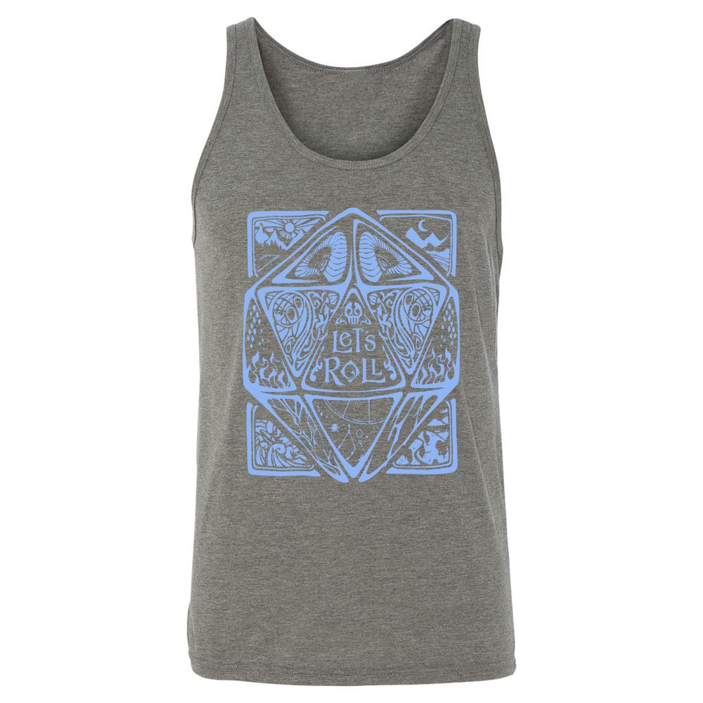 Let's Roll Unisex Jersey Tank - Grey Triblend - 8