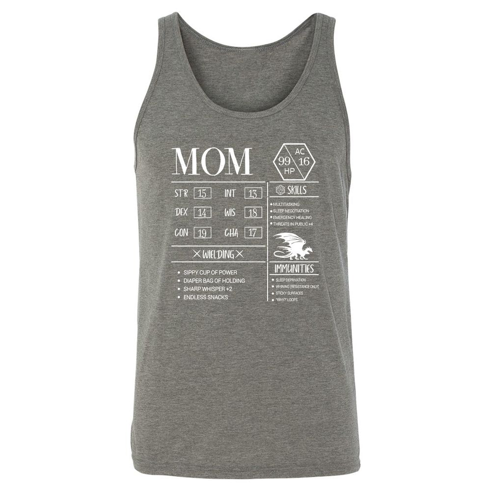 Mom New Unisex Jersey Tank - Grey Triblend - 8