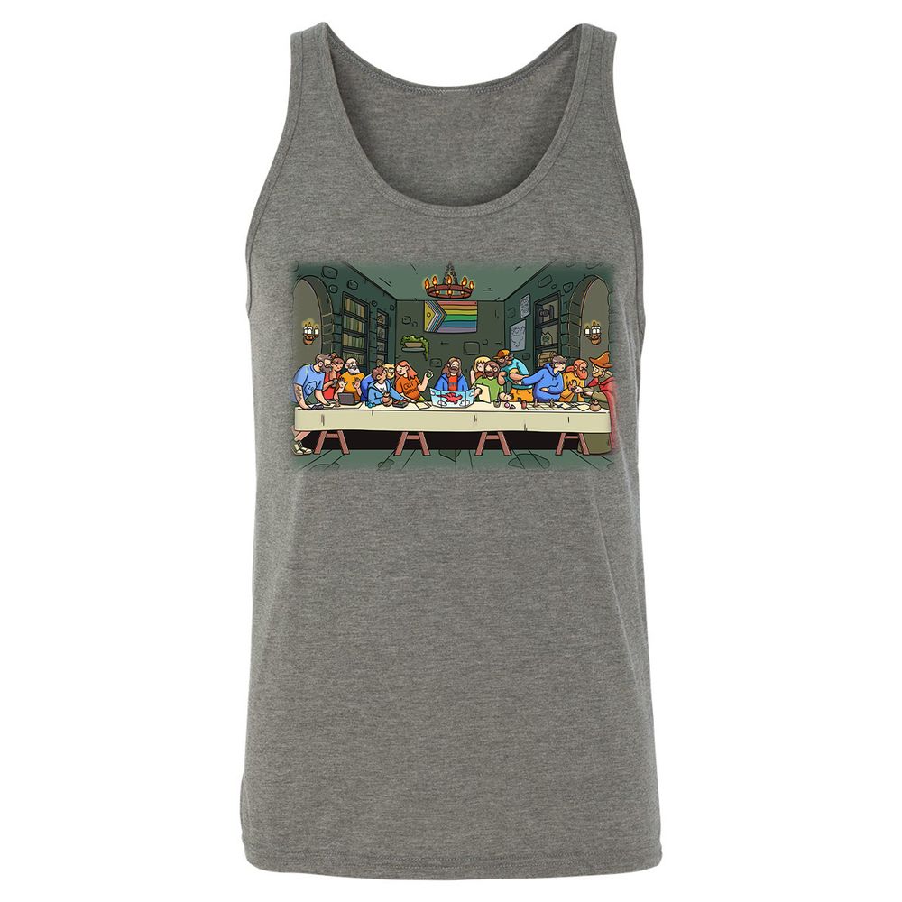 DnD Characters Pride Themed The Last Supper Shirt Unisex Jersey Tank - Grey Triblend - 8