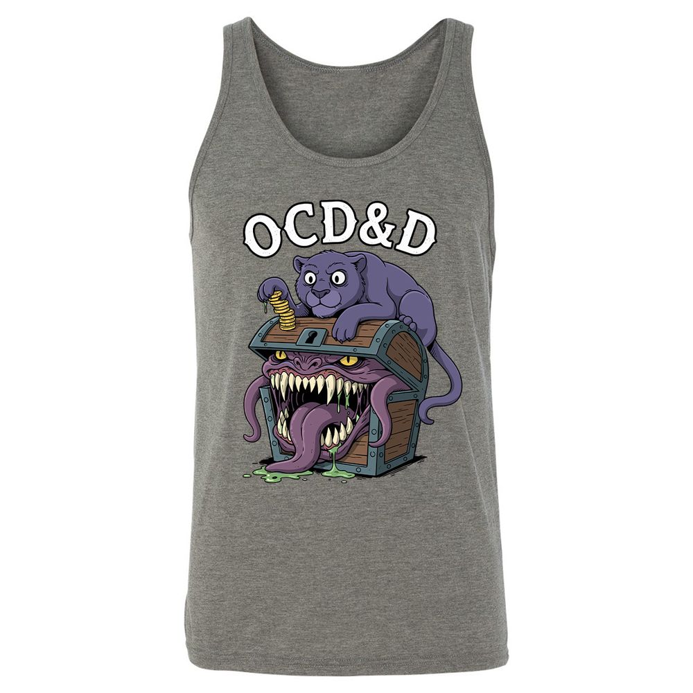 OCD&D Unisex Jersey Tank - Grey Triblend - 8