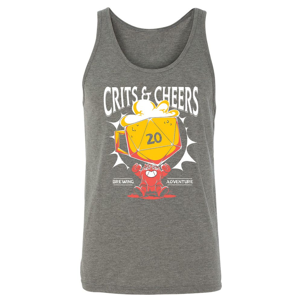 Crits & Cheers Unisex Jersey Tank - Grey Triblend - 8