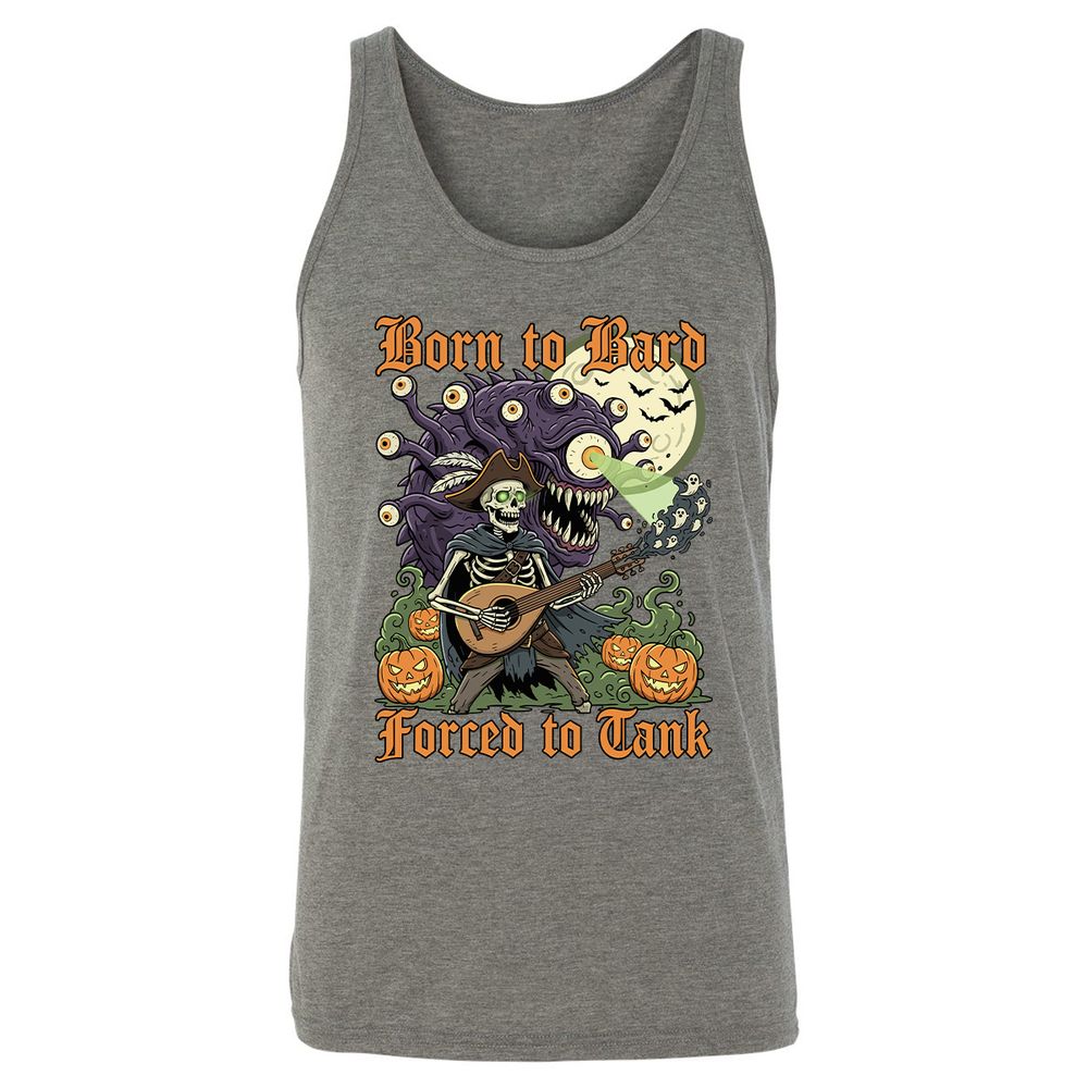 Born to Bard – Forced to Tank Unisex Jersey Tank - Grey Triblend - 8