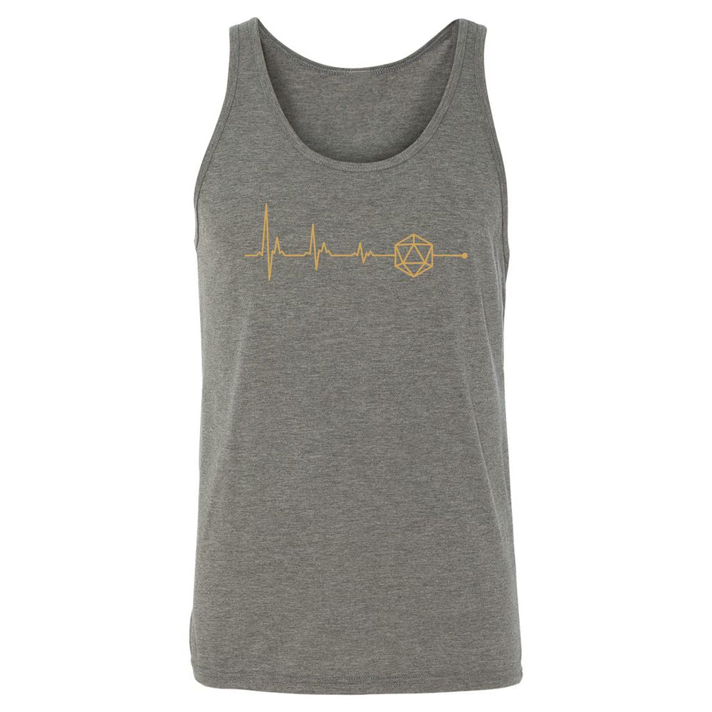D20 Dice Is My Life Unisex Jersey Tank - Grey Triblend - 8