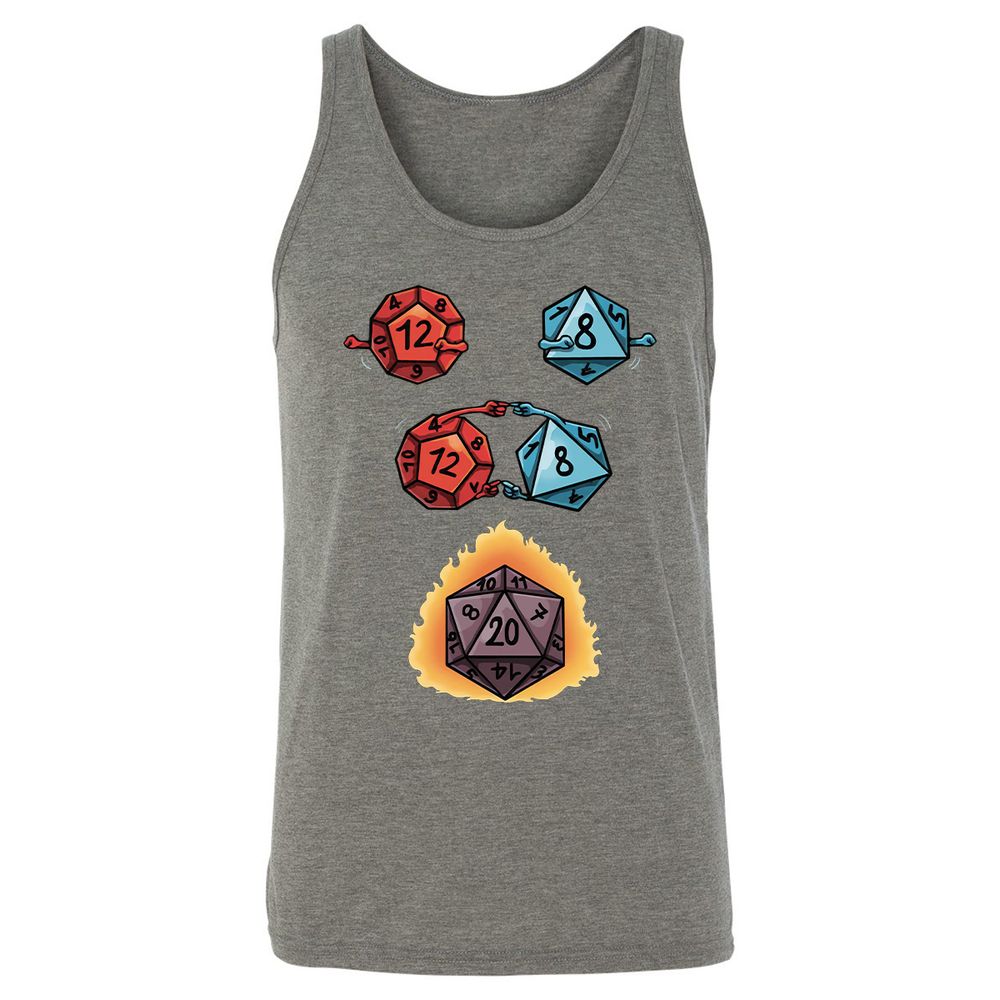 Dice Fusion RPG Unisex Jersey Tank - Grey Triblend - 8