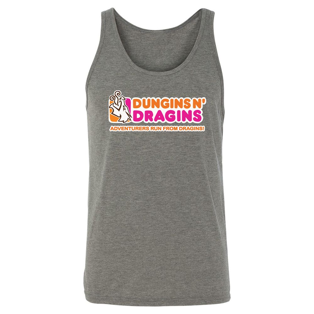 Dungins & Dragins Unisex Jersey Tank - Grey Triblend - 8