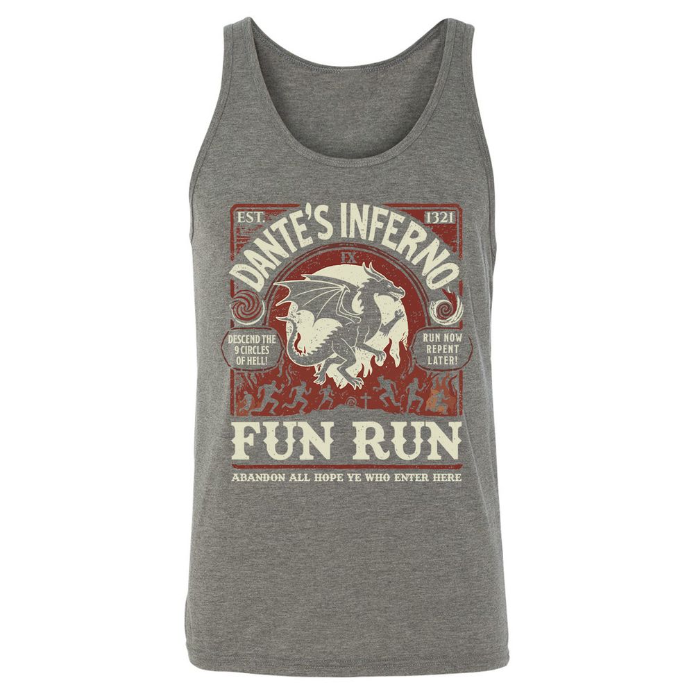 Dante’s Inferno Fun Run – Faerun Fantasy - Grey Triblend - 8