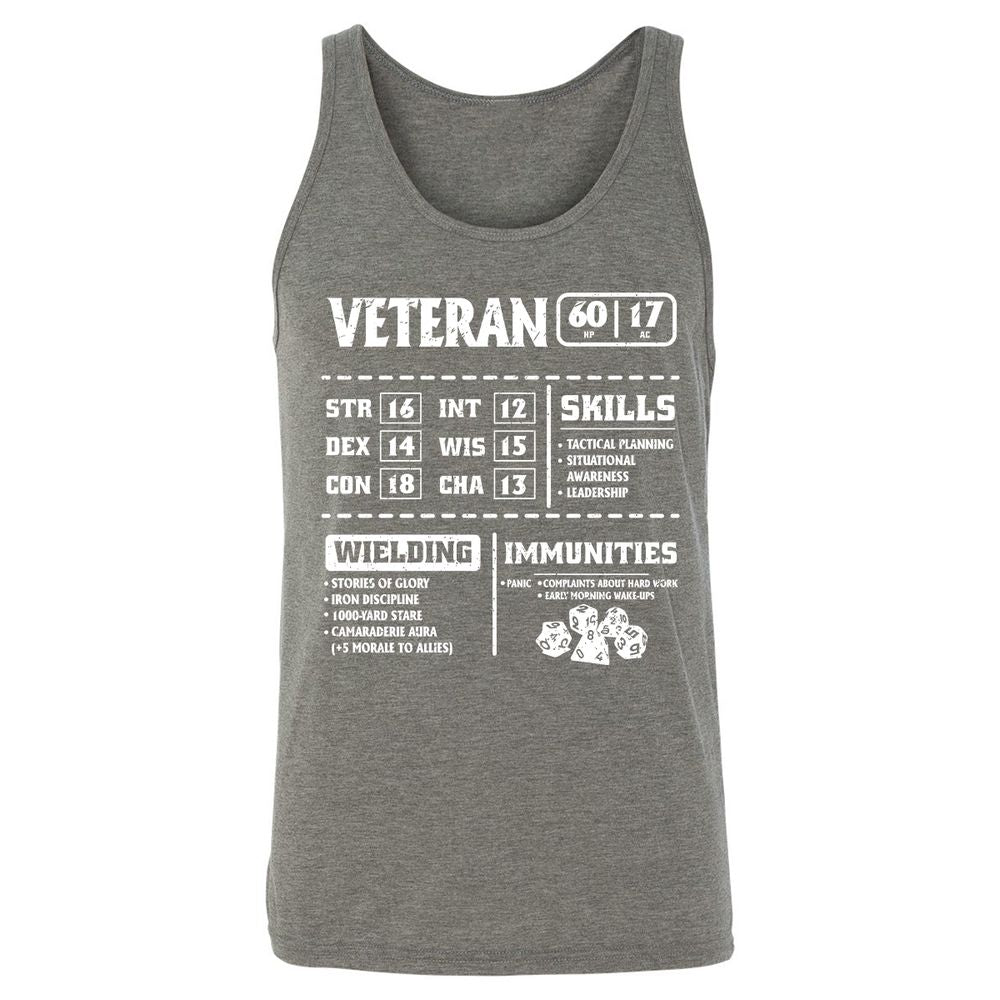 Veteran New Ver. Unisex Jersey Tank - Grey Triblend - 8