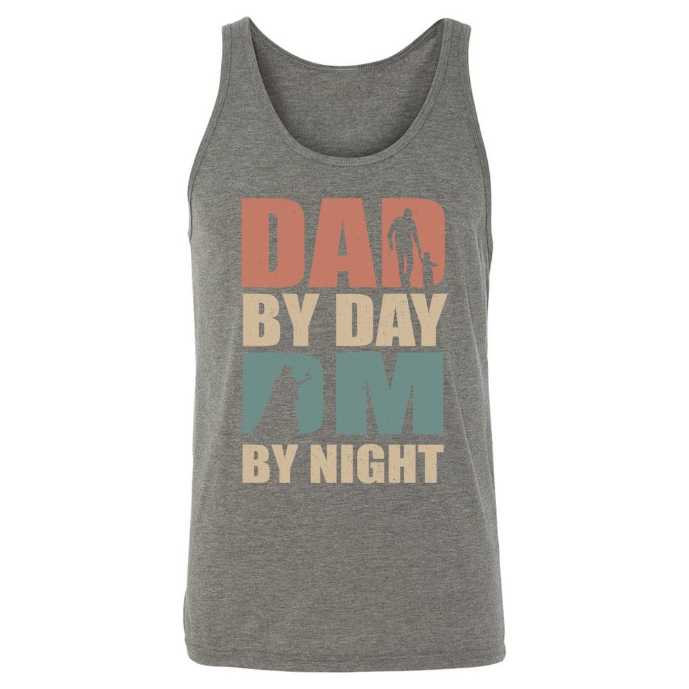 Dad By Day DM By Night - Grey Triblend - 8
