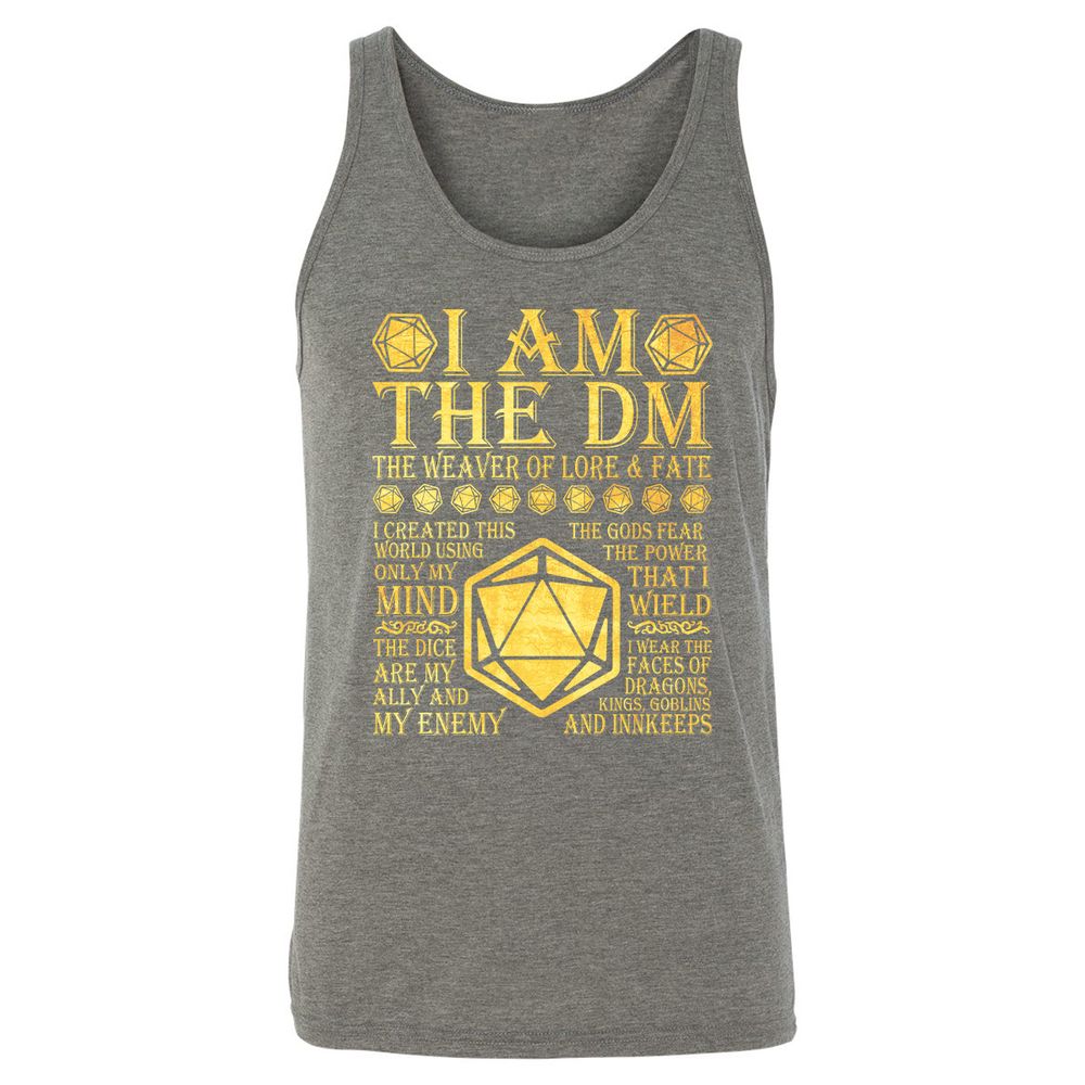 I Am The DM Unisex Jersey Tank - Grey Triblend - 8