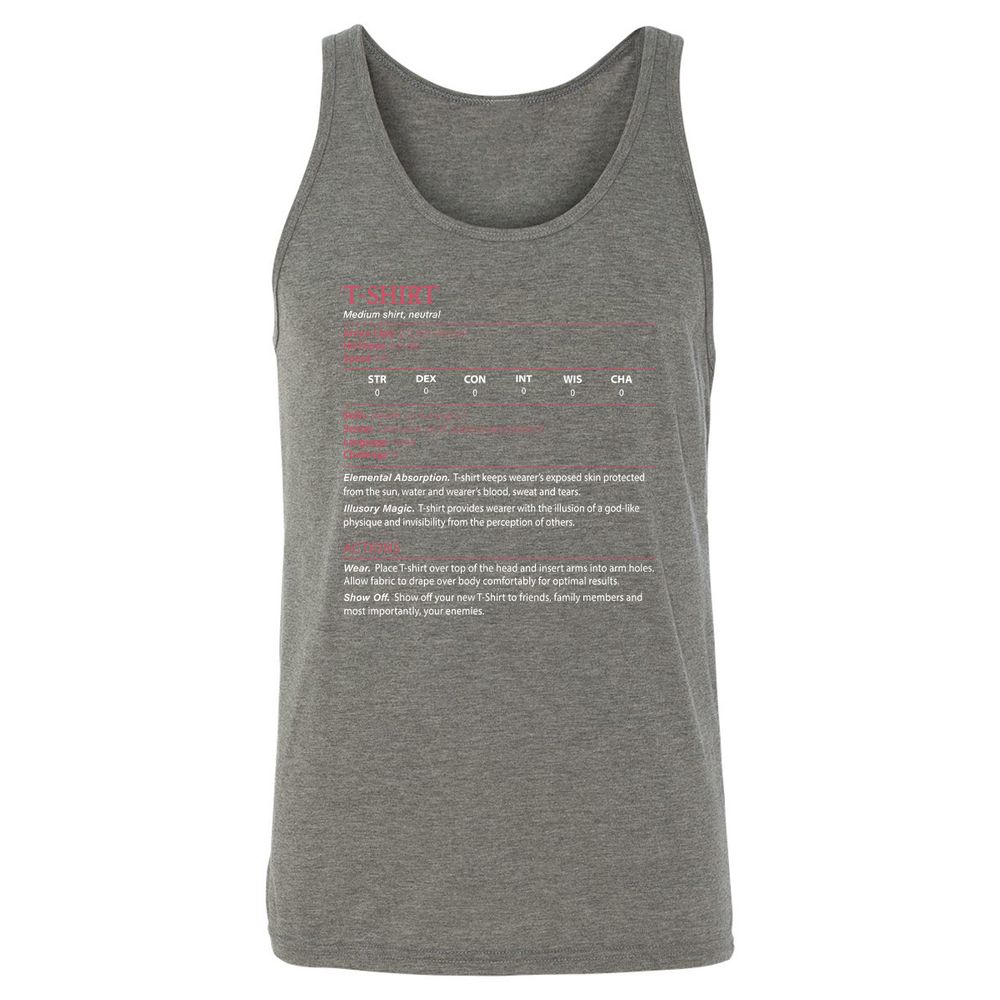 T-Shirt Unisex Jersey Tank - Grey Triblend - 8