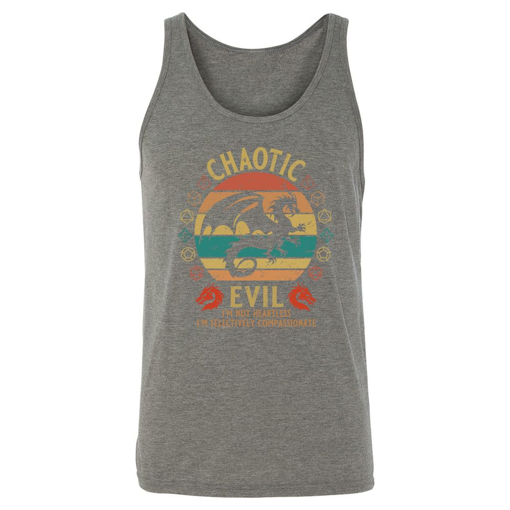 Chaotic Evil Unisex Jersey Tank - Grey Triblend - 8