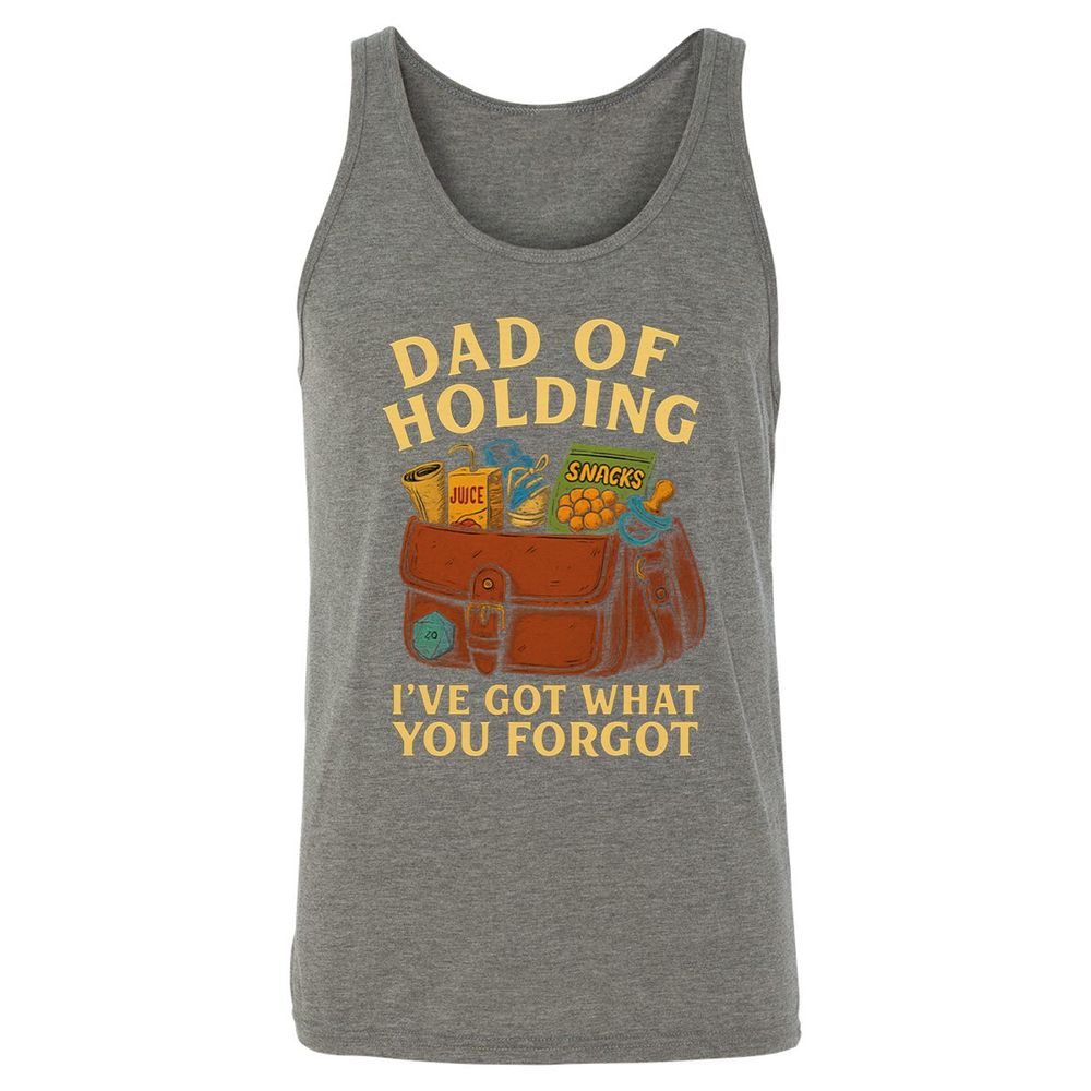 Dad Of Holding Unisex Jersey Tank - Grey Triblend - 8
