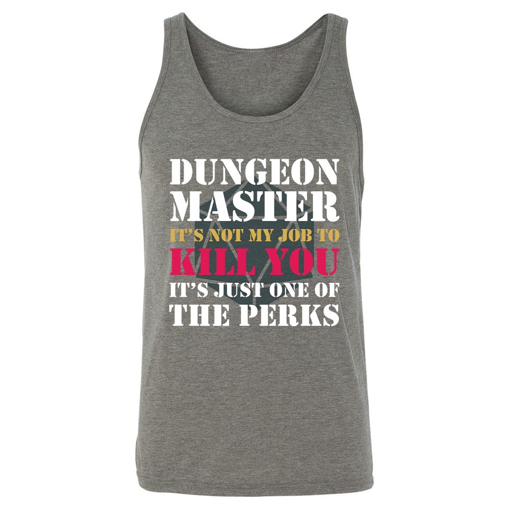 DUNGEON MASTER NOT MY JOB Unisex Jersey Tank - Grey Triblend - 8