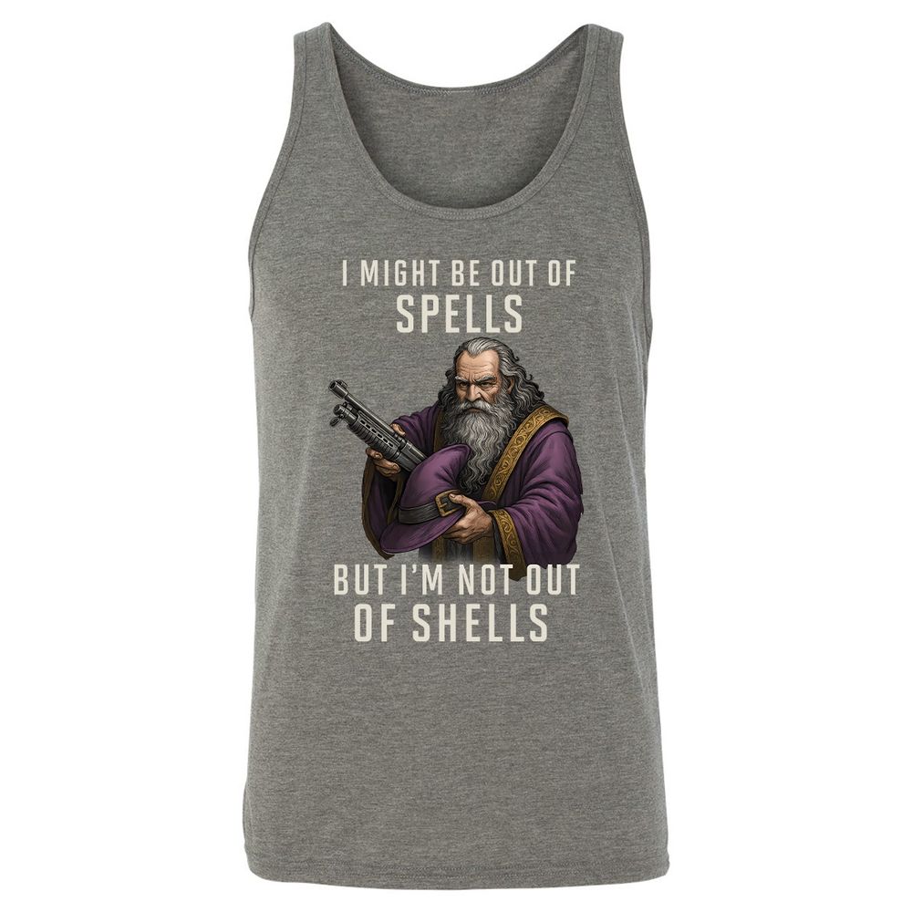 Not Out Of Shells Unisex Jersey Tank - Grey Triblend - 8