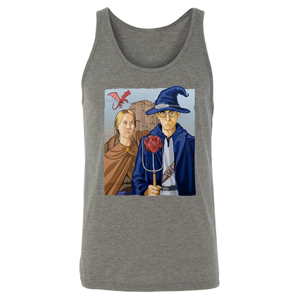 DnD Gothic Unisex Jersey Tank - Grey Triblend - 8