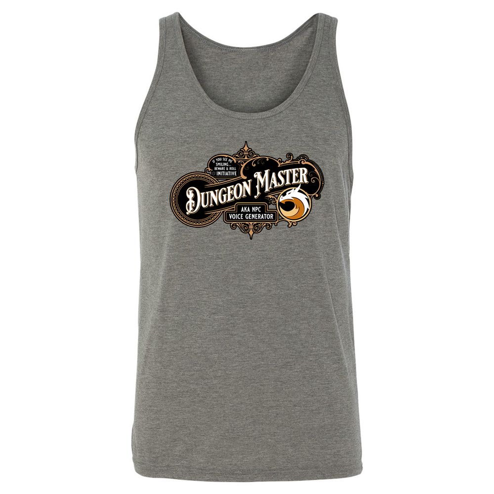 Dungeon Master Unisex Jersey Tank - Grey Triblend - 8