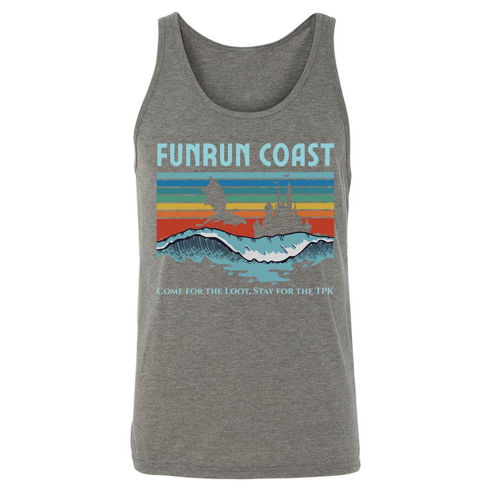 FUNRUN COAST Unisex Jersey Tank - Grey Triblend - 8