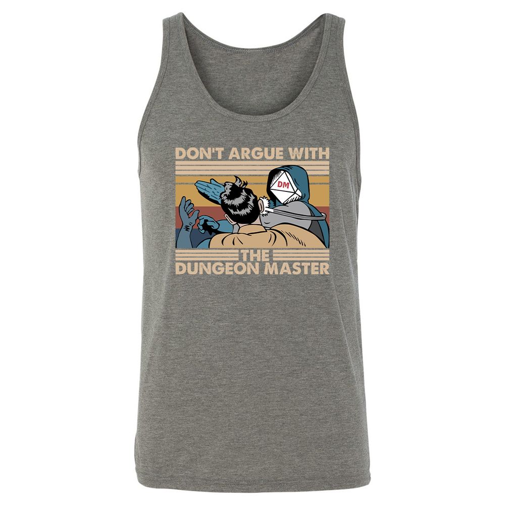 Don't Argue With The DM Unisex Jersey Tank - Grey Triblend - 8