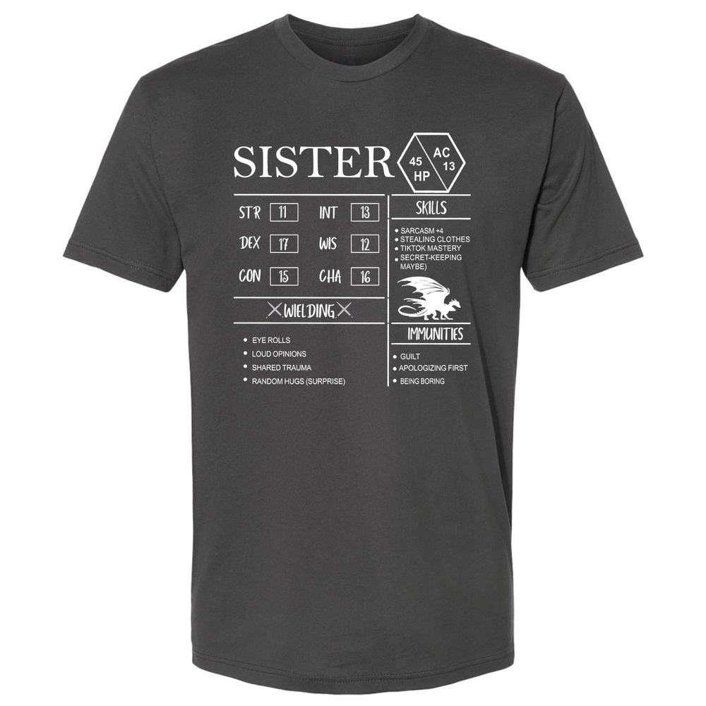 Sister Stats Premium Unisex T-Shirt - Heavy Metal - 8