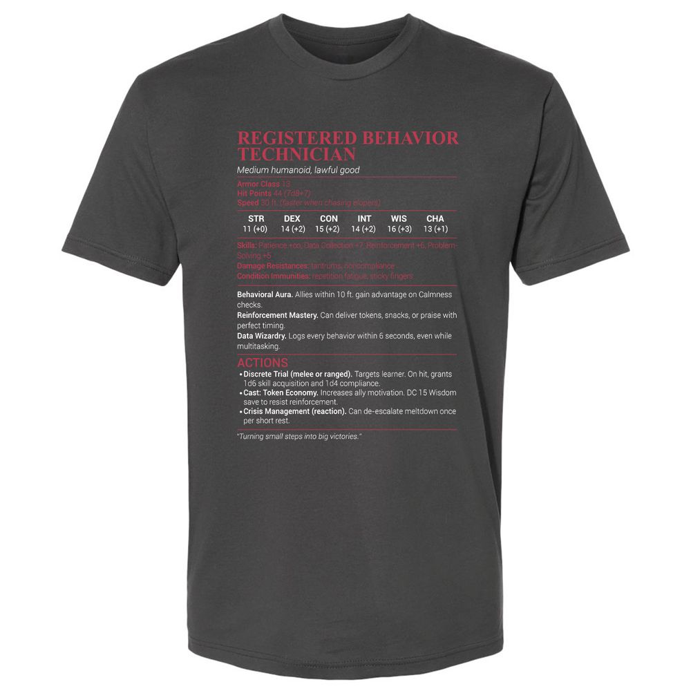 Registered Behavior Technician RBT Premium Unisex T-Shirt - Heavy Metal - 8