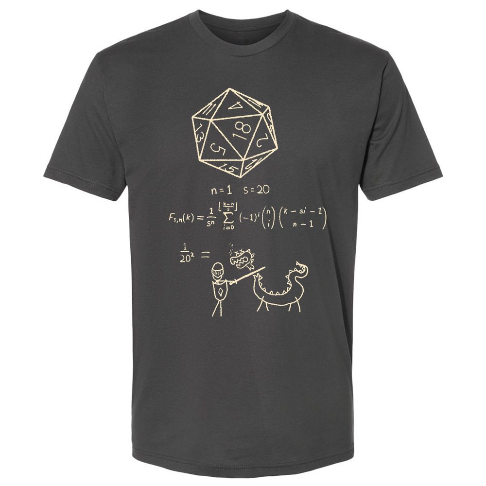 Science Of20 Sided Dice Premium Unisex T-Shirt - Heavy Metal - 8