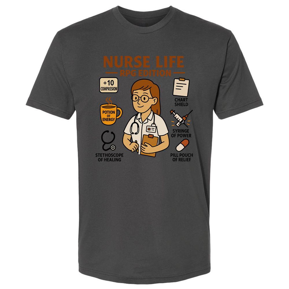 Nurse Life RPG Edition Premium Unisex T-Shirt - Heavy Metal - 8