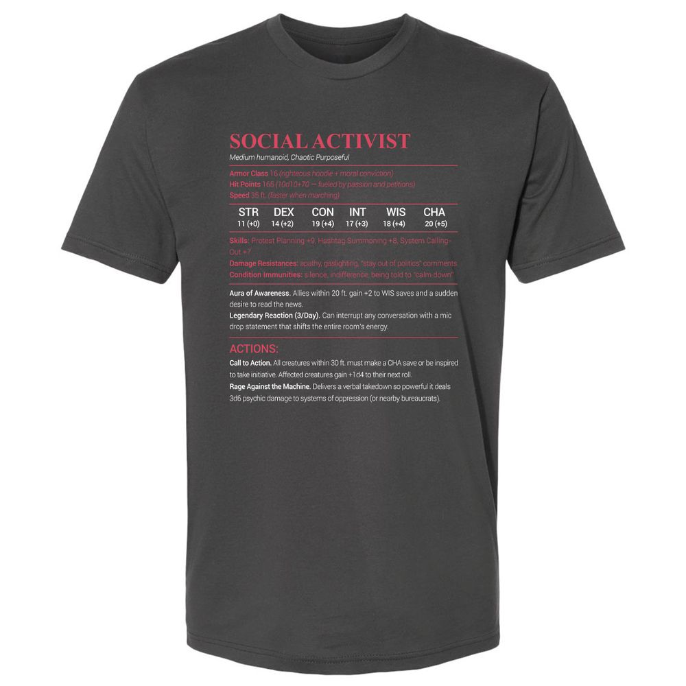 Social Activist Premium Unisex T-Shirt - Heavy Metal - 8