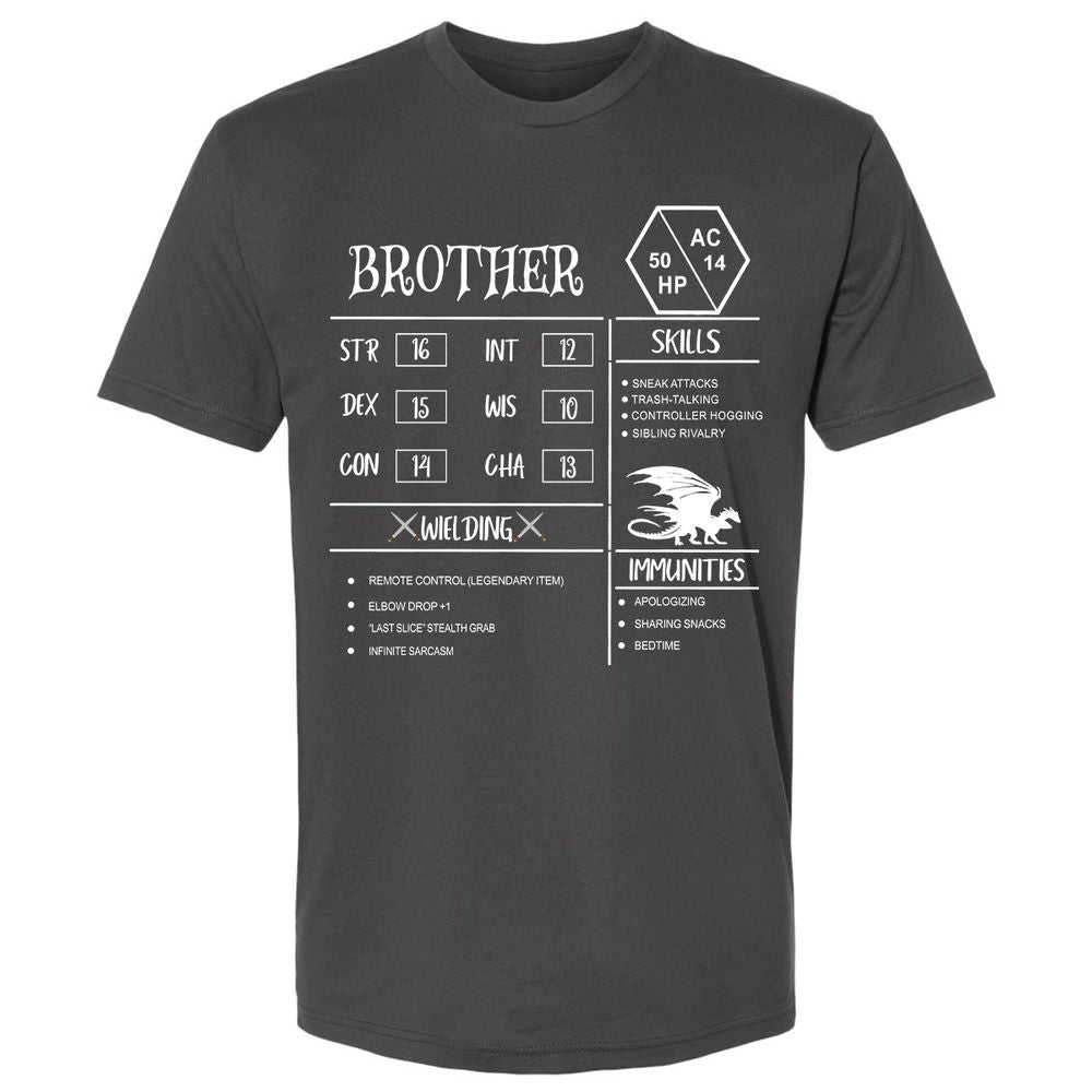 Brother Stats Premium Unisex T-Shirt - Heavy Metal - 8