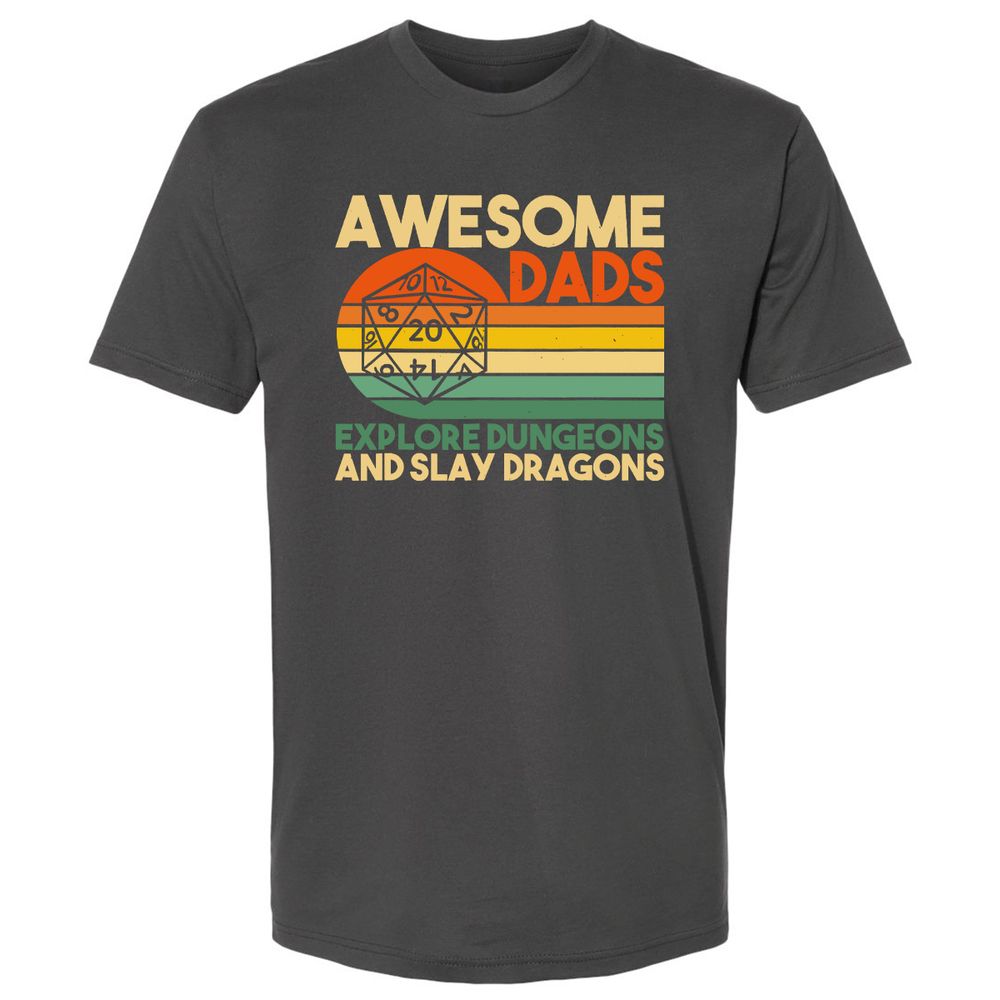 Awesome Dads Explore Dungeons Premium Unisex T-Shirt - Heavy Metal - 8