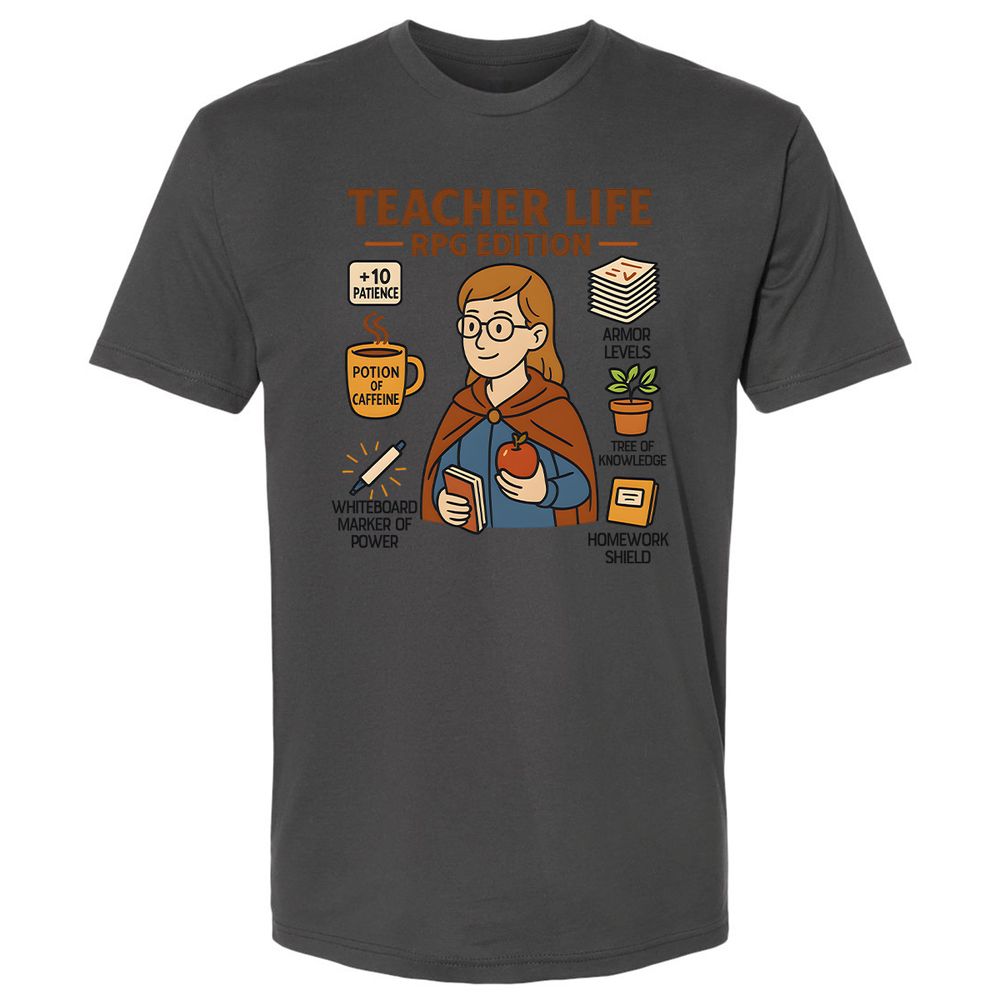 Teacher Life RPG Edition Premium Unisex T-Shirt - Heavy Metal - 8
