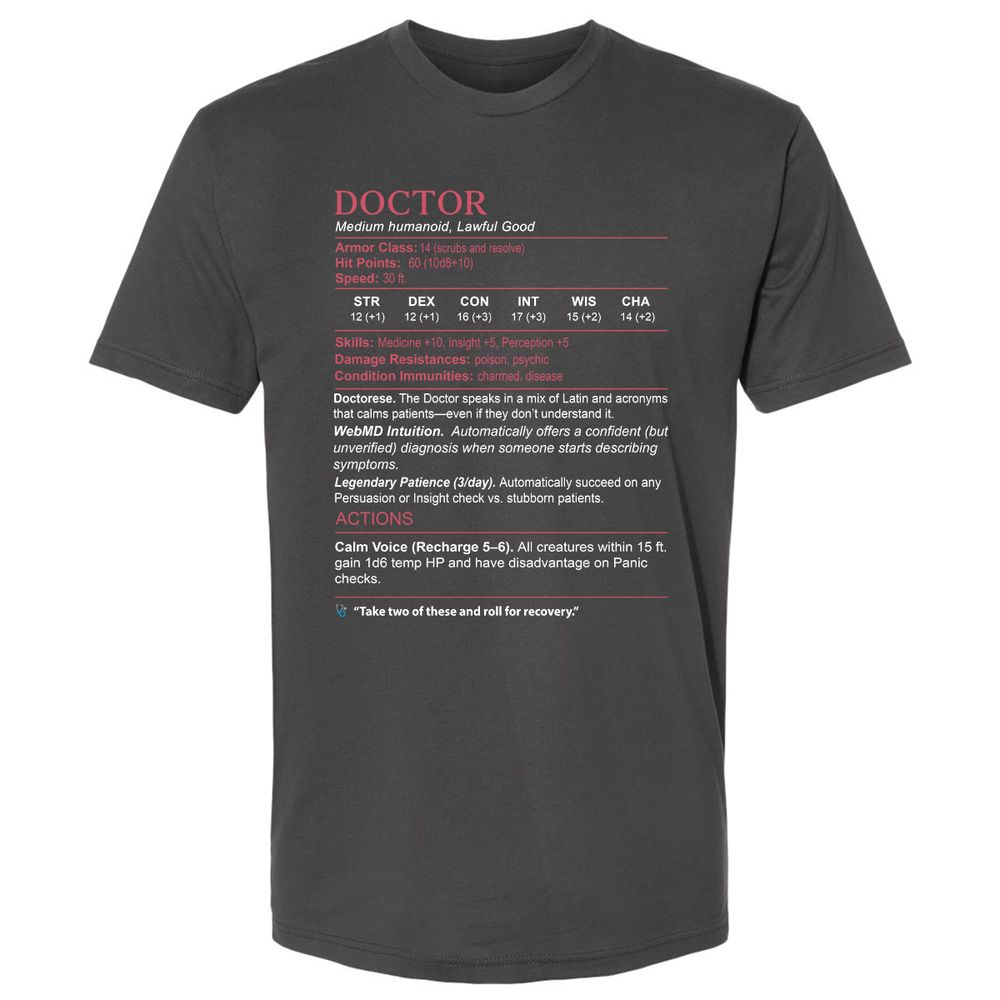 Doctor Stats Premium Unisex T-Shirt - Heavy Metal - 8